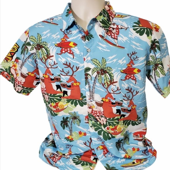 SSLR Christmas Button up Shirt - Picture 3 of 16